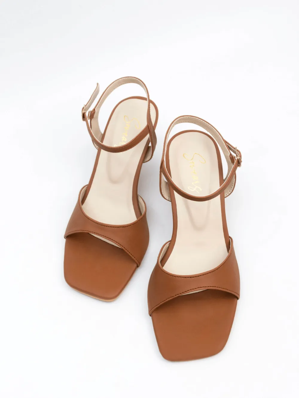 Fluer - Brown Ankle Strap Heels