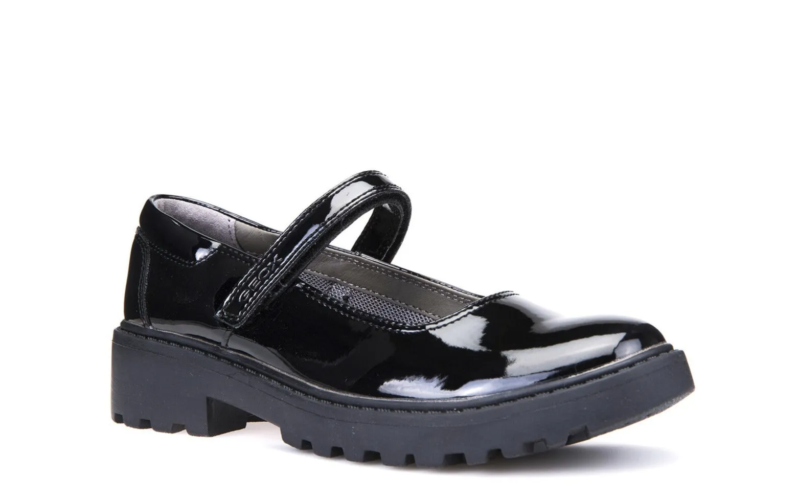 Geox J6420P J Casey Black Patent