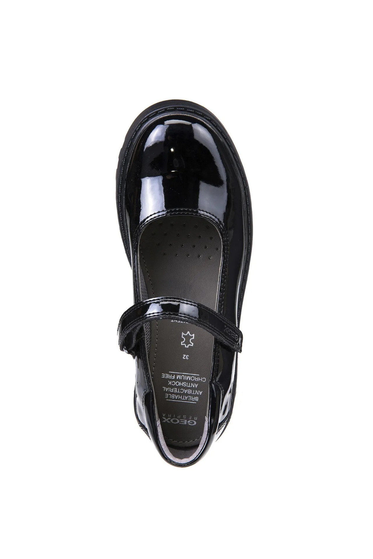 Geox J6420P J Casey Black Patent