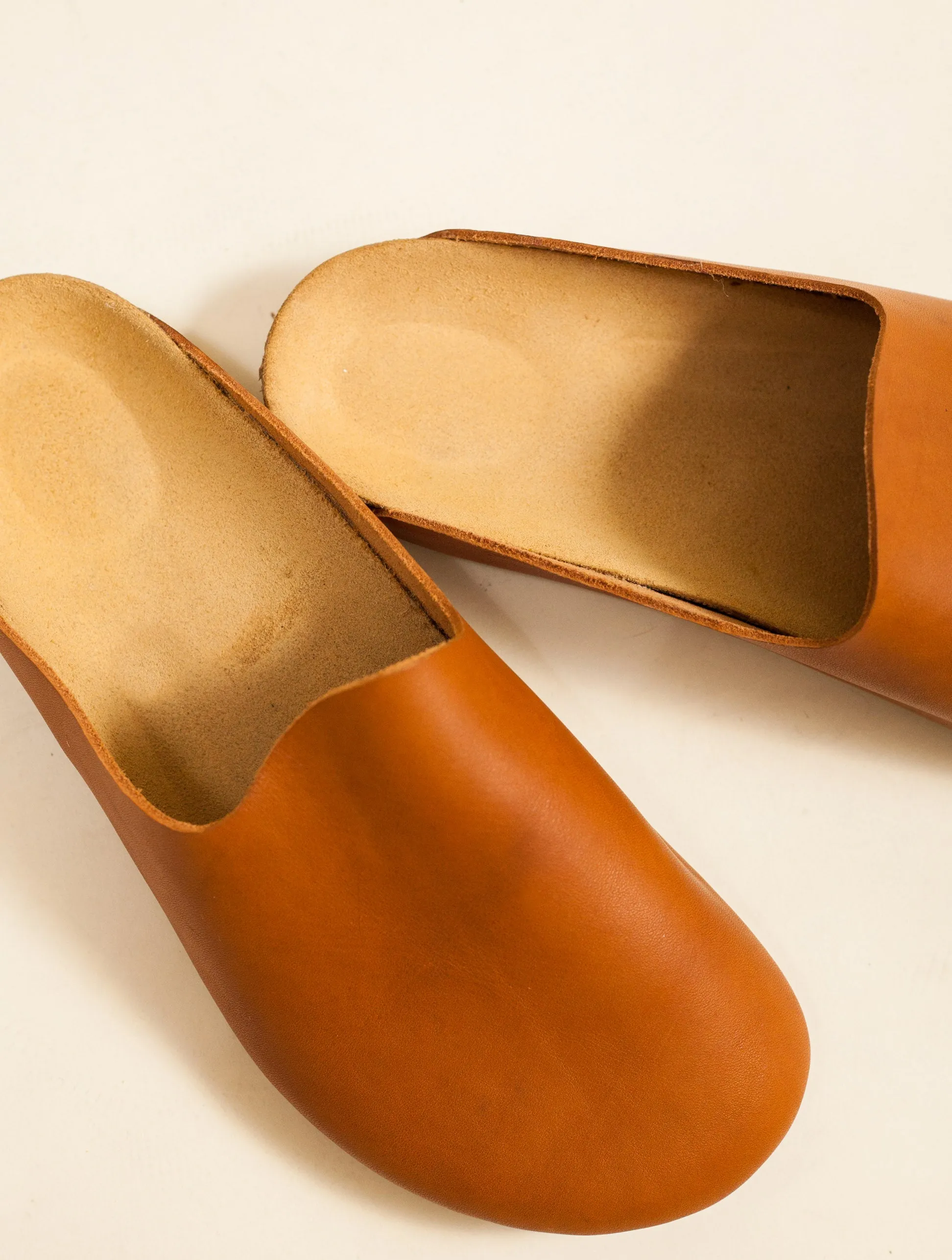 Leather Mule Slip-on (Tan)