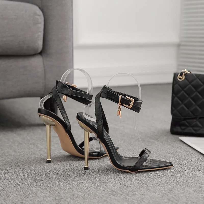 Lock n Key Cross Strap Heels