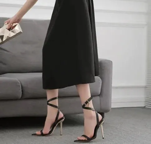 Lock n Key Cross Strap Heels